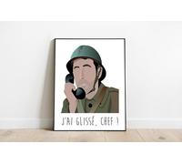 Générique La 7ème compagnie - J'ai glissé chef - Wall Art - Affiche - Poster - Impression (20 * 27cm)