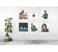 Générique La 7ème compagnie - Lot de 6 affiches - Wall Art - Affiche - Poster - Impression (30 * 40cm)