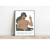 Générique La 7ème compagnie - Vous avez du à l'ail - Wall Art - Affiche - Poster - Impression (50 * 70cm)