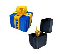 Générique La Boîte À Farces - Défi Hilarant avec Surprise du Doigt d'honneur, Boîtes-Cadeaux Imprimées en 3D, Décorations De Table pour Halloween Et Noël (K)