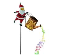 Générique La Bouilloire Solaire de Noël Allume des lumières décoratives de pelouse de Jardin, décor de Paysage de Figurine extérieure avec la lumière LED, Bouilloire Solaire Suspendue (03#)