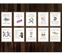 Générique La cité de la peur - Lot de 10 affiches - Wall Art - Affiche - Poster - Impression (20 * 27cm)