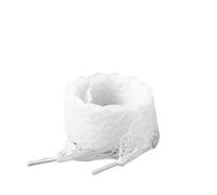 Générique Lacets fantaisie for chaussures décontractées for femmes, lacets plats de 2,9 cm largeur for baskets, noirs et blancs, accessoires(White,140cm)