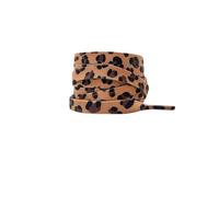 Générique Lacets plats for baskets, imprimés animaux, léopard, zèbre, serpent, créatifs, unisexes, décontractés, en toile, 1 paire(Leopard,140cm)