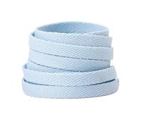 Générique Lacets plats for baskets, lacets blancs for femmes et hommes, mélange coton-polyester durable, 4 couleurs(1Pair Light blue,160cm)