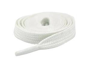 Générique Lacets plats phosphorescents - Lacets réfléchissants et lumineux for une visibilité nocturne - Longueurs disponibles: de 80 à 140cm(White,140cm)
