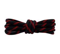 Générique Lacets ronds de rechange 5 mm pour baskets, chaussures de sport, de randonnée, bottes décontractées, 120 cm, noir et rouge