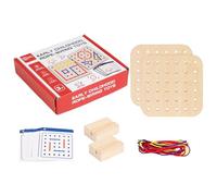 Générique Lacing Toy Threading Set, Wooden Educational Activity Kit, 6.3x5.51x1.38 inches Colorful Beads Strings &, Fine Motor Game for Preschooler Travel, and Road Trip Plane