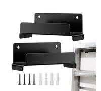 Générique Ladder Hanger Set of 2 - Ladder Wall Mount, Heavy Duty with Durable Hooks, Garage Storage Rack, Tool Equipment Organizer, Home Shed Studio Basement for Furniture Storage