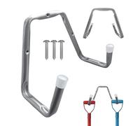 Générique Ladder Hooks - Garage Storage Utility Hose Hanger | High-Strength Carbon Steel with Non-Slip Rubber Encapsulation & Dual-Screw Mounting Base for Sheds, Workshops and Basements