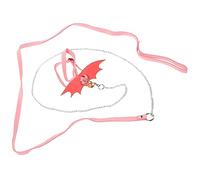 Générique Laisse de Tortue Cage Laisse de Dragon Barbu Laisse d'oiseau Trousse Manteau petg Corde de Transport pour Animaux de Compagnie Petite Corde à Tirer chaîne en Acier Inoxydable Rose