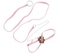 Générique Laisse pour Tortue en Daim Rose Pratique Harnais pour Animaux de Compagnie, Corde Résistante pour Promenade la Maison Extérieur, Prévention Perte Couleur Couleur Aléatoire