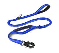 Générique Laisse réglable for Animaux de Compagnie, Compatible avec Les Grands Chiens, élastique Antichoc, Tactique, Robuste et réfléchissante(Blue)