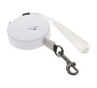 Générique Laisse Rétractable et Connecteur Pivotant Jusqu'à 5kg pour Chiens et Chats avec Poignée Antidérapante, Système Double Verrouillage en Nylon et Plastique Blanc pour Promenades