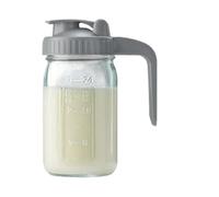 Générique Lait maternel endormi 32 oz en verre fuite de rangement de stockage de stockage lait maternel lait maternel, couvercle et bec, bocal large bouche de liquide, thé gelé, jus