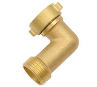 Générique Laiton Adaptateur de Tuyau D’arrosage 3/4 Pouces Coudé 90° | Joint Pivotant, Étanchéité Renforcée, Couleur Or, pour Arrosage et Raccords de Tuyau