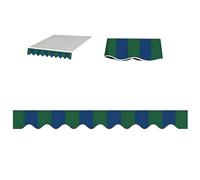 Générique Lambrequin de Rechange pour Store Banne, Toile Polyester Déperlante 320 g/m² pour Terrasse Jardin Balcon, Extérieur Protection Solaire 310 340 360 380 440 550 cm(Green-Blue,B360cmxH20cm)