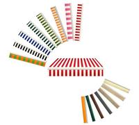Générique Lambrequin Plat de Remplacement pour Store Banne, Tissu Bord Rectangulaire Droit de Rechange Volant Auvent, Toile Cantonnière Anti-UV Polyester pour Balcon Jardin Café(Red White,370cm)