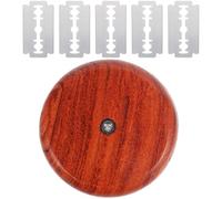 Générique Lame Ronde pour Scarification de Pâte - 5 Lames Interchangeables - Manche en Bois Précieux - Outil de Coupe pour Boulangerie et Cuisson Artisanale