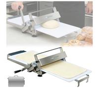 Générique Laminoir à Pâte pour Croissants, Pizzas et Pâtes FeuilletéEs, Machine Manuelle en Acier Inoxydable, Adapté à Un Usage Domestique et Commercial (épaisseur Réglable),103 * 58 * 25cm