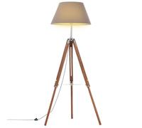 Générique Lampadaire à trépied Marron Miel et Gris Bois de Teck 141 cm Maison & Jardin Luminaires Lampes (Poids 3.5KG)