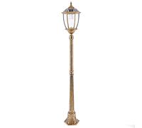 Générique Lampadaire solaire avec télécommande, lanterne de rue avec abat-jour en verre transparent, lampadaire for porche, cour, allée(Bronze,Height:66.9inch/170cm)