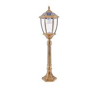 Générique Lampadaire solaire avec télécommande, lanterne de rue avec abat-jour en verre transparent, lampadaire for porche, cour, allée(Bronze,Height:31.5inch/80cm)
