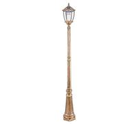 Générique Lampadaire solaire avec télécommande, lanterne de rue avec abat-jour en verre transparent, lampadaire for porche, cour, allée(Bronze,Height:78.7inch/200cm)
