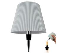 Générique Lampe à bouteille sans fil, kit de lampe à bouteille de vin pour bouteilles de liqueur, abat-jour de lampe de table à piles, 3 couleurs, dimmable, pour restaurant, bar, maison (Blanc)