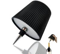 Générique Lampe à Bouteille Sans Fil, Lampe à Vin pour Bouteilles de Liqueur, Lampe de Table Tactile Rechargeable avec 3 Couleurs Dimmable pour Restaurant, Maison, Bar, Maison, Bureau (Noir, 1 pièce)