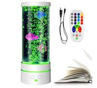 Générique Lampe À Bulles Poisson - Apaisant Télécommande Sensoriel,Veilleuse De Nuit Sensorielle Pour Avec Tour À Bulles Poissons,Pour Adultes Salon Armoire Chambre D Bureau Anniversaire
