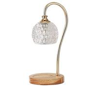 Générique Lampe à Huile De Fusion De Cire Européenne, Lampe De Fusion De Cire à Température Réglable, Chauffe-Bougie sans Flamme Nue, Lampe Décorative en Forme De Muguet (Wood Color)