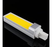Générique Lampe à Prise Horizontale, Ampoule LED 10W 12W COB LED E27 G24 COB Lampe de lumière de maïs Blanc Chaud AC85V-265V Éclairage latéral,Warm White,G2412W