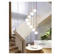 Générique Lampe à suspension, Éclairage d'escalier moderne à LED, suspensions for salon, lustres for salle manger, éclairage d'intérieur(A size 6 heads gold,Remote)