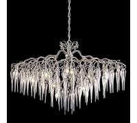Générique Lampe à suspension, Lustre en cristal de luxe pendentif LED lumière Design moderne for salon salle à manger Villa acier inoxydable branche éclairage(3 color change,L 120x55x85cm)