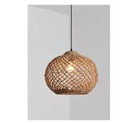 Générique Lampe à suspension, Lustre en vigne d'Asie du Sud-Est, ambiance champêtre rétro et nostalgique, restaurant avec tressage de, éclairage salon thé(G D40XH38cm,Neutral light 4000k)