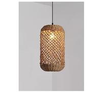 Générique Lampe à suspension, Lustre en vigne d'Asie du Sud-Est, ambiance champêtre rétro et nostalgique, restaurant avec tressage de, éclairage salon thé(A D20cm,3-color light)