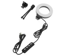 Générique Lampe Anneau Mini 4 Pouces Trépied et Pince Éclairage d'Appoint pour Appareil Photo Lampe LED Réglable pour Vidéoconférence Diffusion en Direct et Télétravail