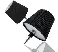 Générique Lampe bouteille sans fil, Lampe pour bouteille 2 pièces, abat-jour de lampe de table tactile à 3 couleurs, dimmable et rechargeable, pour restaurant, bar (Noir)