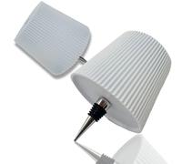 Générique Lampe bouteille sans fil, Lampe pour bouteille 2 pièces, abat-jour de lampe de table tactile à 3 couleurs, dimmable et rechargeable, pour restaurant, bar (Blanc)