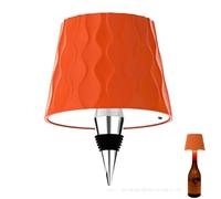 Générique Lampe bouteille sans fil, lampe tactile rechargeable abat-jour de lampe de table dimmable en 3 couleurs pour restaurant, bar, chambre à coucher (Orange)