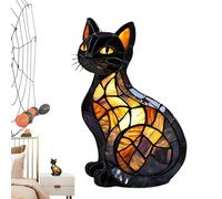 Générique Lampe Chat - Statue de Chat Veilleuse pour Lampe Décorative - Décoration Maison Résine Décor Halloween Épouvantable | Intérieur Chambre Table de Chevet Salon Étagère