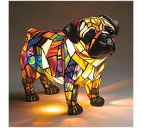 Générique Lampe Corgi, Lampe Bouledogue français, veilleuse Artistique série Chien, Lampe de Table LED à thème Chien Mignon avec lumière ambiante chaleureuse, veilleuse Animal Vintage for décorati