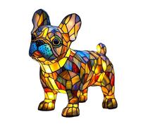 Générique Lampe Corgi teckel, bouledogue français veilleuse artistique série chien, lampe de table LED à thème chien mignon avec lumière ambiante chaleureuse, veilleuse animal vintage for décorati