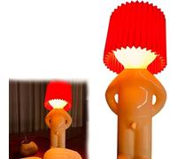 Générique Lampe Créative A Little Shy Man, Veilleuse De Chevet Pour Protection Des Yeux De Vilain Garçon, Lampe De Bureau Pour Petit Homme Timide, Lampe Créative De Décoration De La Maison (Red)