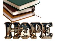 Générique Lampe Crèche Nativité - Lampe 3D en Bois avec Lettres Espoir | Décoration Religieuse de Noël,pour Église Vacances Anniversaire Fête Bureaux Maison Chambre Bureau Chambre à Coucher Dortoir