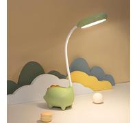 Générique Lampe de Bureau Dinosaure Enfant, Sans Fil Rechargeable USB, LED Dimmable Avec Capteur Tactile, 3 Modes, Lampe de Chevet et de Lecture