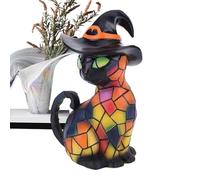 Générique Lampe de Chevet en Forme de Chat | Veilleuse Rétro Chat En Résine Teintée Pour Bureau | Statue Animale en Résine avec Éclairage LED pour Décoration de Chambre, Bureau et Chambre d'Enfant