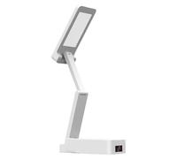 Générique Lampe De Chevet - Petite Lampe de Bureau Pliable,3 Niveaux de Luminosité Dimmable, Éclairage de Pièce Rechargeable avec Affichage Horloge pour la Maison, la Chambre d'et