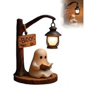 Générique Lampe de lecture fantôme mignon,veilleuse fantôme d'Halloween, Lampe de Chevet LED 3D Halloween, pour amateurs de livres | Décoration d'Halloween mignonne pour chambre et bureau